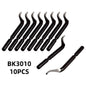 Metal Deburring Tool Kit Burr Remover Hand Tool Anti-Slip Handle with 10pcs Sharp Deburring Blades for Copper Wood Plastic