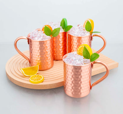 400ml Vintage Pure Copper Cup, Thickened Hammer Texture 100% Copper Breakfast Milk Coffee Mug, Handcrafted Tea Tumbler Drinkware