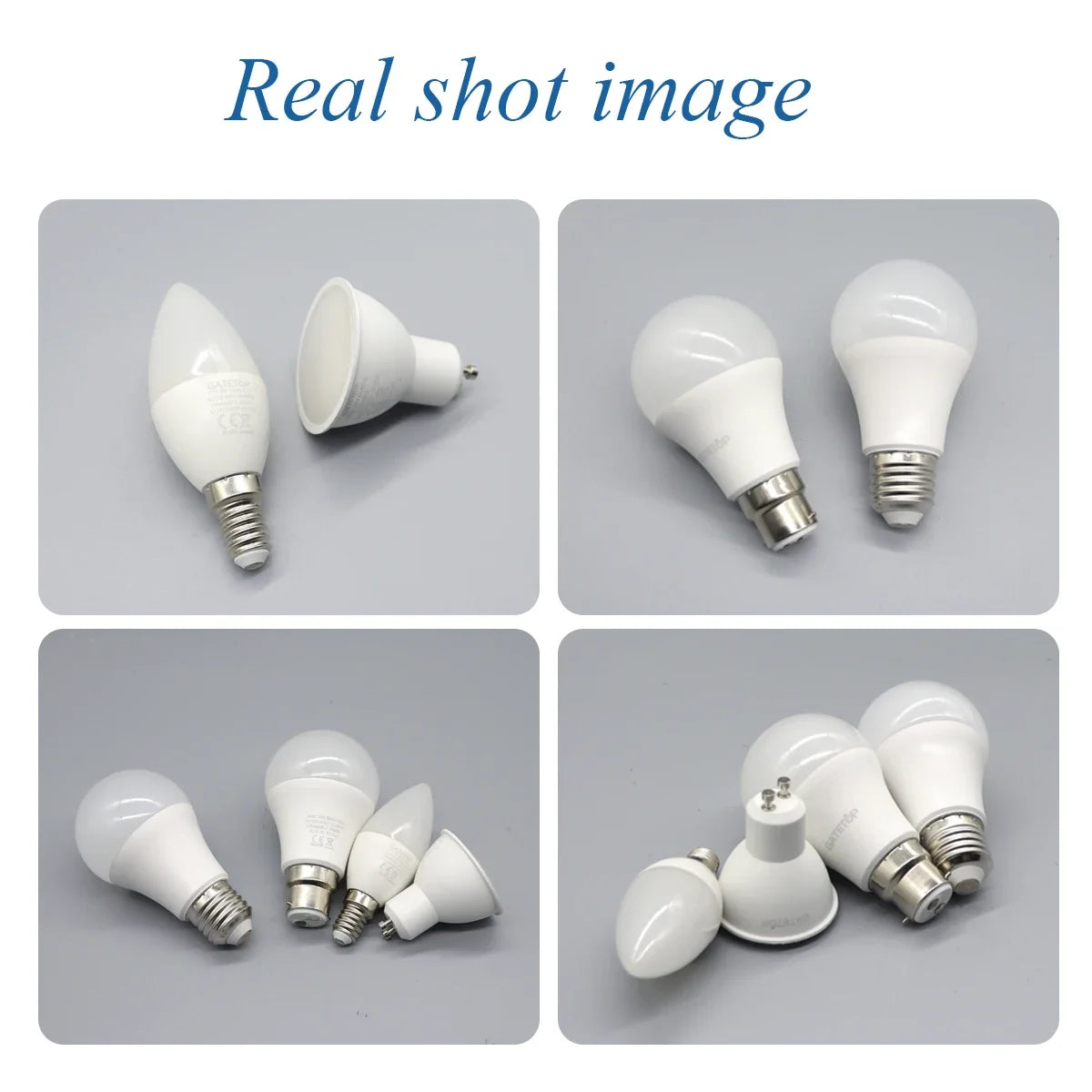 1-10Pack Dimmable GU10 E27 E14 B22 LED Bulb Lamp 220V No flicker Warm white Natural light 3000K 4000K 6000K dimming A60 C37
