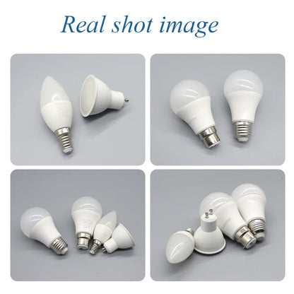1-10Pack Dimmable GU10 E27 E14 B22 LED Bulb Lamp 220V No flicker Warm white Natural light 3000K 4000K 6000K dimming A60 C37
