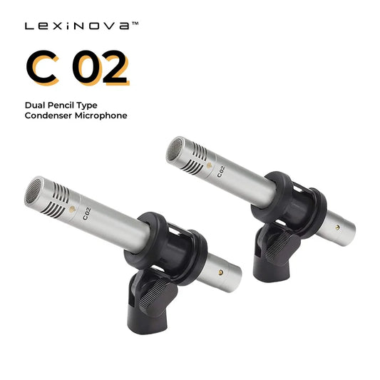 C02 Condenser Small-Diaphragm Suspension Microphone Pencil Type Mic with Shockproof Clip Piano  Recording c02 Audio Instrument