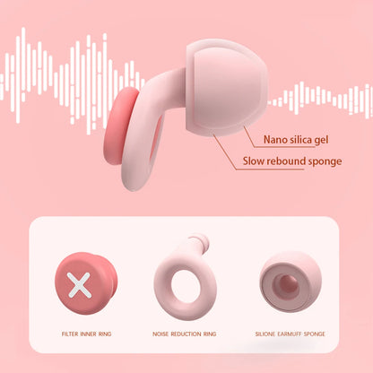 Soft Silicone Ear Plugs Professional Soundproof Noise Reduction Earplugs Sound Insulation Ear Protector Sleeping Earplugs