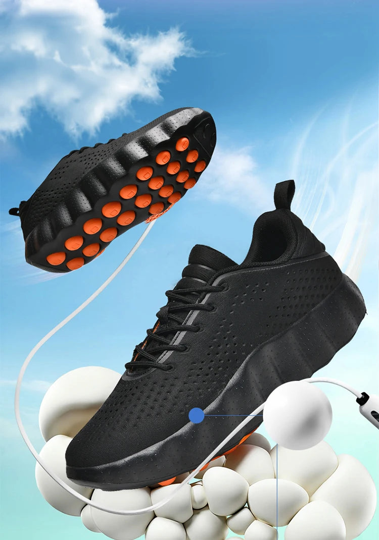 ClaWave Men Women Running Shoes Massage Particles Supercritical Cushioning Breathable Knit Sports Sneakers Non-slip Walking Shoe