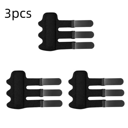 3pcs Adjustable Finger Splint, Hand & Finger Support Brace with Fixing Straps for Sports, Unisex Daily Protection & Recovery Aid