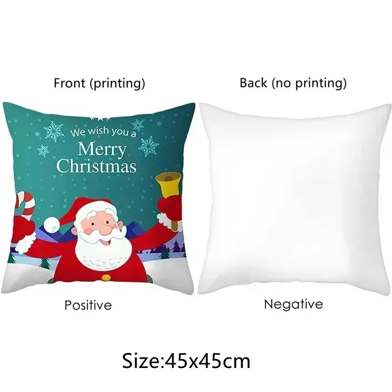 2D flat- #Cozy Farmhouse Sheep Couple Throw Pillow Cover Cute Winter Knit Style Decorative Cushion Case