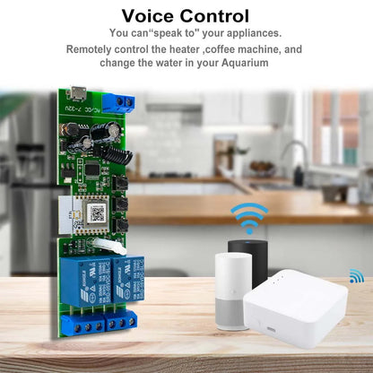 Alexa Smart Switch Zigbee Smart Home 2/1 Channels 220V 7-32V 85-250V 10A Relay Module Work With Alexa/Google Assistant