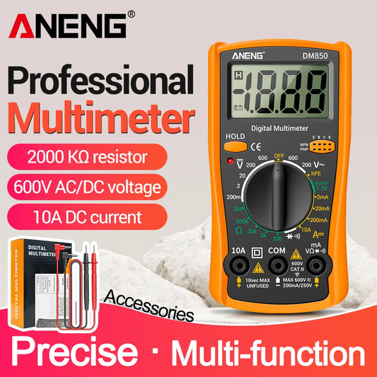 ANENG DM850 Automatic Digital Multimeter Professional Multimetro AC/DC Votage Tester 1999 Counts Ohm Ammeter Car Electric Tools