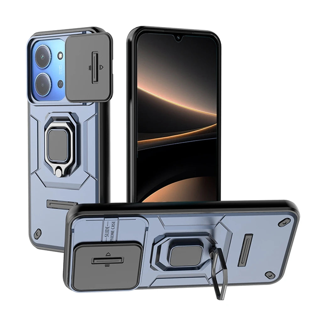 For Xiaomi Redmi 15C 4G 171mm Case Shockproof Armor Magnetic Holder Ring Case For Redmy 15C 15 C Redmi15C 4G Lens Protect Cover