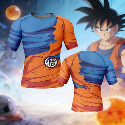 2026 Anime Dragon Ball Goku Print T Shirts Cartoon Shirt Summer Breathable T-shirt and Comfortable T-shirts Mens Clothes Tops