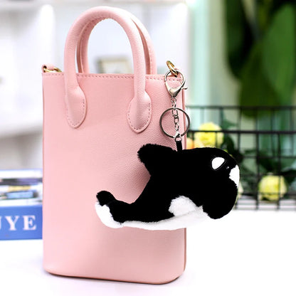 Seal Shark Whale Beluga Keychain Pendant Doll Mini Marine Animal Plush Keyring  Backpack Pendant Decor Kawaii Pendant Doll