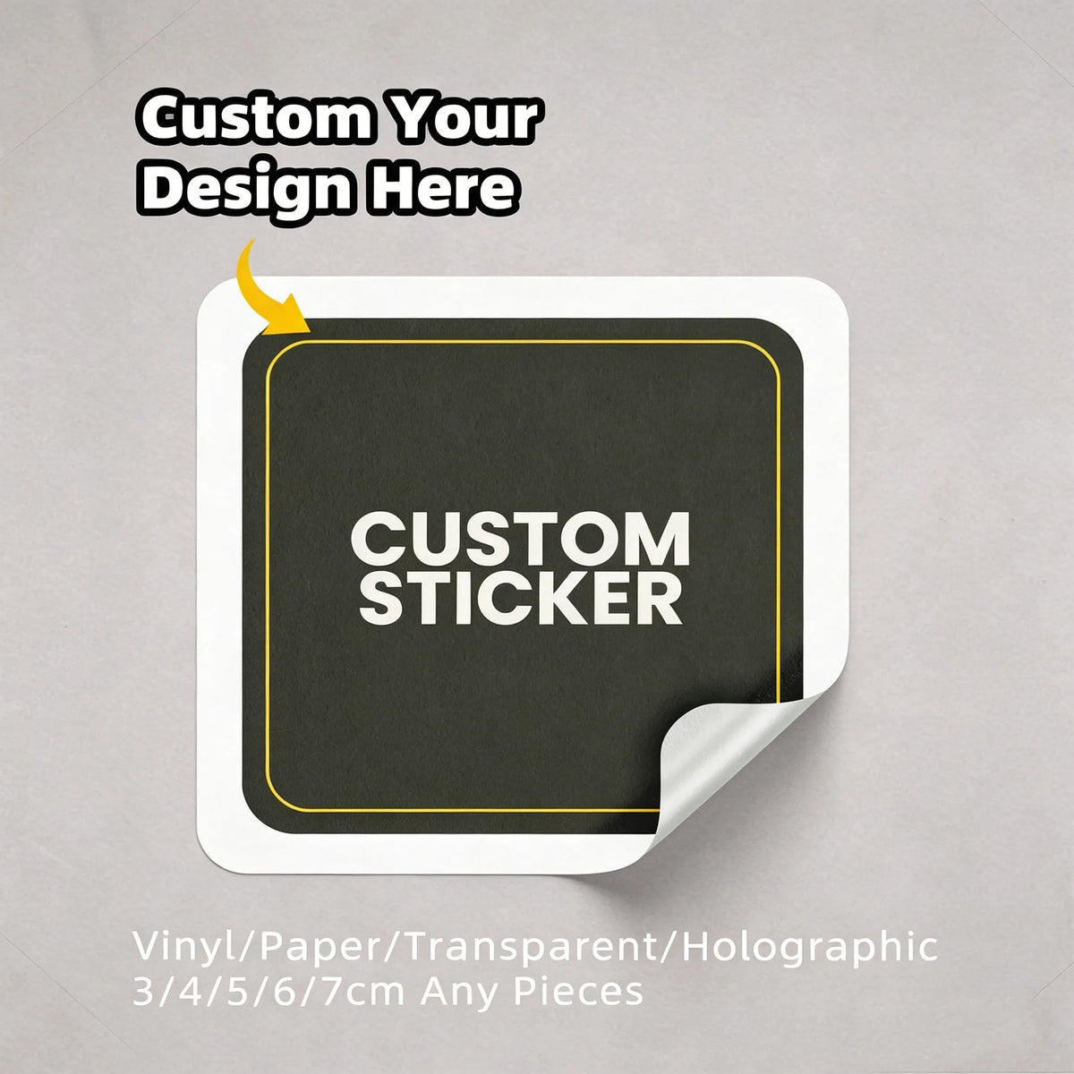 1/48/120/192PCS Custom Stickers Personalized Waterproof Self Adhesive Labels Custom Logo Text Image Vinyl Decals for Any Use