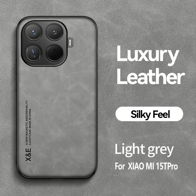 For Xiaomi 15T Pro 5G Case Soft Leather Magnetic Holder Phone Case For Xiomi Xiaomy Mi15T Mi 15T 15 T Pro Shockproof Back Cover