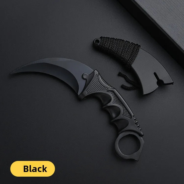24styles Skin Karambit Precision Die Casting Stainless Steel Model Safety Outdoor Coaplay Claw Knives Collectible Game Toys Boys
