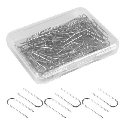 ABWP-High Temperature Nichrome Wire Jump Rings, U Hanger Hooks For Hobbyists DIY Pendant,Ornaments,Fusing In Glass