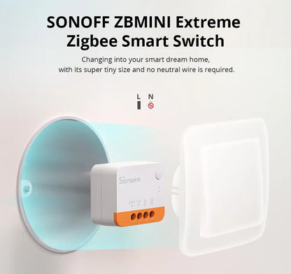 SONOFF ZBMINIR2/ZbminiL2 With/no Neutral Smart Zigbee Switch Two-Way Control Work With Alexa Google Home Yandex Alice Smartthing