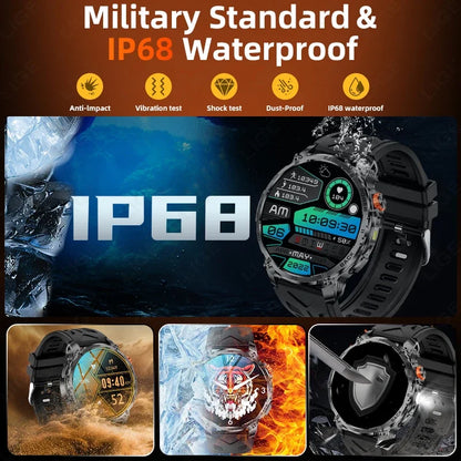 T-Rex 3 Military 1000mAh Super Capacity Battery Men Smart Watch 1.75" HD Screen Call 5ATM Waterproof Sport Smart Watches For Men