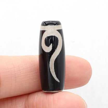 Natural Stone Bead Tibetans Divination Pattern Natural Agates Loose Bead for Women Making DIY Jewerly Necklace Gift 12x30mm