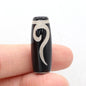 Natural Stone Bead Tibetans Divination Pattern Natural Agates Loose Bead for Women Making DIY Jewerly Necklace Gift 12x30mm