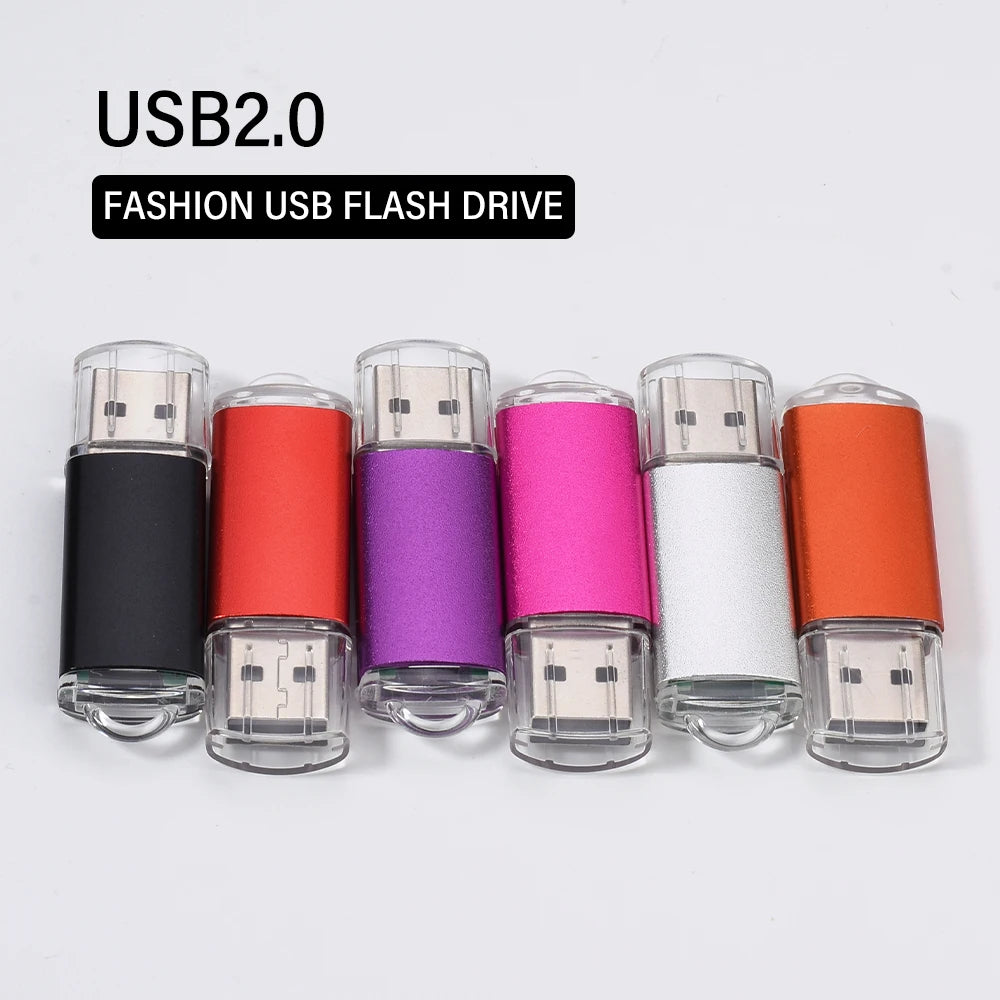 JASTER Nowe przenośne dyski flash USB Metalowy Pendrive z brelokiem Pamięć USB 64GB/32GB/16GB/8GB/4GB Pendrive U Di