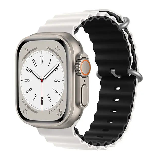 Ocean Strap for apple watch Band 44mm 40mm 45mm 41mm 49mm 46mm silicone correas bracelet iWatch series 7 5 6 3 se 8 Ultra 2 9 10
