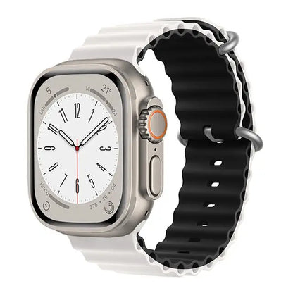 Ocean Strap for apple watch Band 44mm 40mm 45mm 41mm 49mm 46mm silicone correas bracelet iWatch series 7 5 6 3 se 8 Ultra 2 9 10