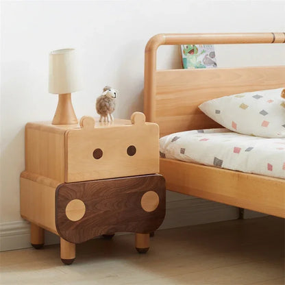 Solid Wood household Kindergarten Children's Bedside Table Apartment Dormitory Storage Cabinet Modern Kids Bedroom Nightstan