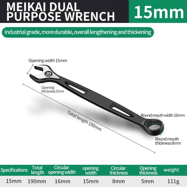 8mm-32mm Ratchet Wrench Dual-purpose Metric Setdouble Offset Ring Spanner Universal Spanner For Car Repair Hand Tool