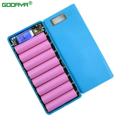 8*18650 Battery Holder Dual USB Power Bank Battery Box Mobile Phone Charger DIY Shell Case Charging Storage Case For Xiaomi
