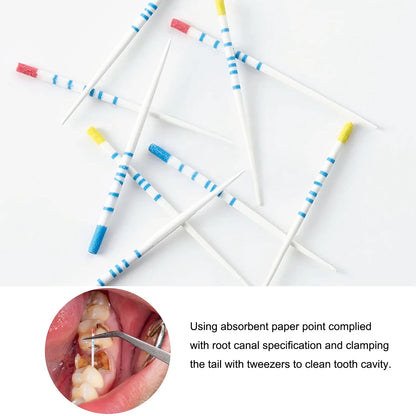 With Scale Dental Absorbent Paper Points Taper 04 15#-40# Dental Pure Cotton Fiber Paper Endodontics Treatment Consumables