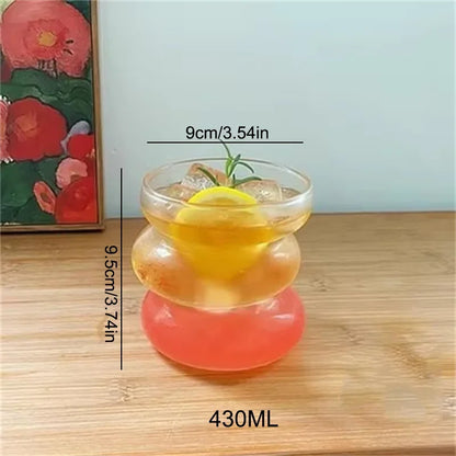 Creative Glass Cup Transparent Heat-resistant Tumbler Juice Milk Coffee Mug Home Water Glasses Beer Cocktail Glasses Drinkware