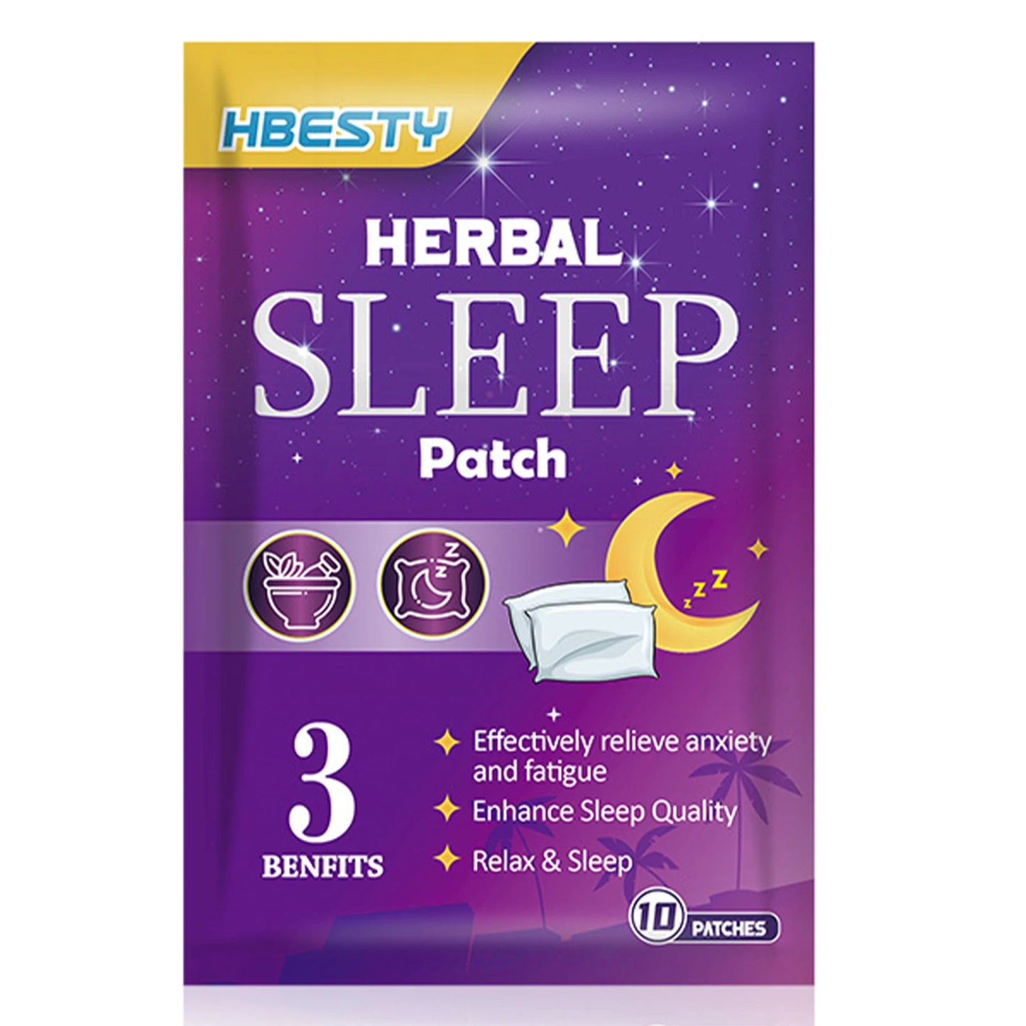 10pcs Insomnia Relief Patches Relaxation Sleeping Massage Natural Sleep Aid Sticker Beauty Health Insomnia Treatment For Adults