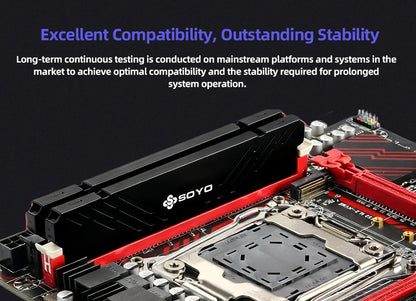 SOYO 8GB DDR3 1600MHZ memoria ram 240-Pin 1.5V for Desktop PC Memory RAM no ECC black white red intel AMD 64BIT