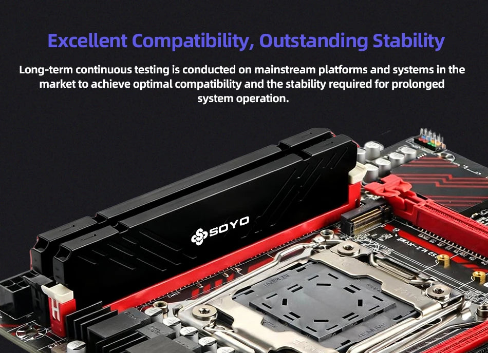 SOYO 8GB DDR3 1600MHZ memoria ram 240-Pin 1.5V for Desktop PC Memory RAM no ECC black white red intel AMD 64BIT