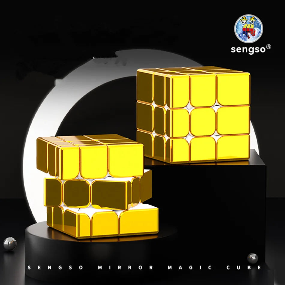 Shengshou Plating 3x3x3 Magnetic Magic Cube Professional Speed Puzzle Cubo Magico Educational Toy Games Birthday Christmas Gifts