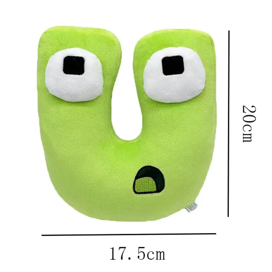 T Alphabet Lore Plush Toys Anime Doll Kawaii 26 English Letters Stuffed Toys Kids Enlightenment Montessori Plush Toy Doll Gifts