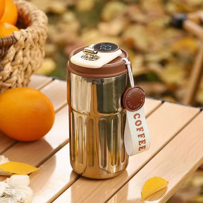 Smart Temperature Display Thermos Bottle 450ml 316 Stainless Steel Portable Office Thermal Coffee Mug