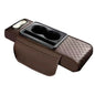 4 in 1 Car Center Console Armrest Cushion Height Increasing PU Leather Tissue Box Cup Holder Storage Pad Universal Fit