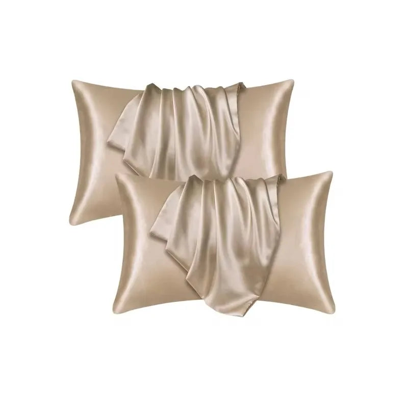 Pillowcase Silk Pillow Cover Silky Satin Hair Beauty Pillow case Comfortable Pillow Case Home Decor wholeStandard/Queen 1PC