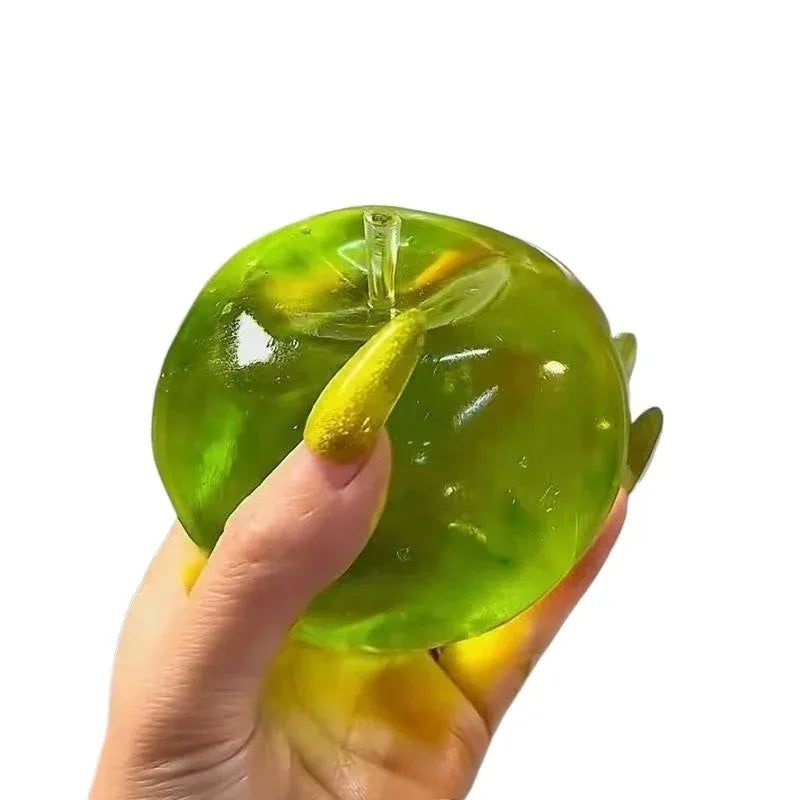 Green Apple  Honey Cheese Square Fidgets Toys  Squishy Toys  Soft Simulated Transparent Slow-rebound Decompression Toy for Adult