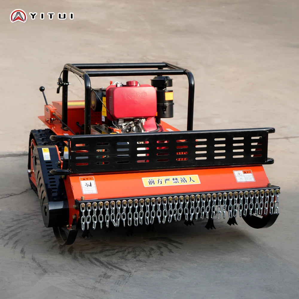 Customized diesel lawn mower that can climb slopes GPS all terrain tracked lawn mowing robot