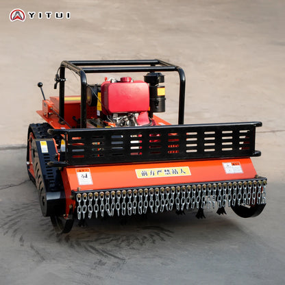 Customized diesel lawn mower that can climb slopes GPS all terrain tracked lawn mowing robot