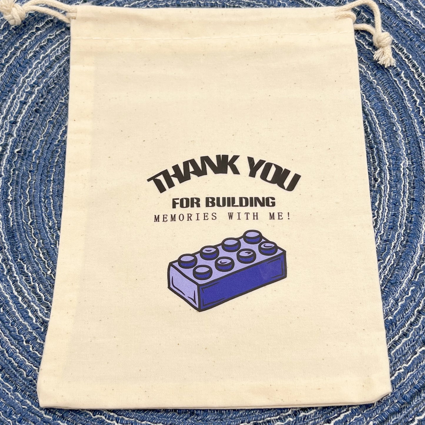 5pcs thank you For Building Memories with me Bags boy girl Birthday Party decoration gift Children's birthday bag