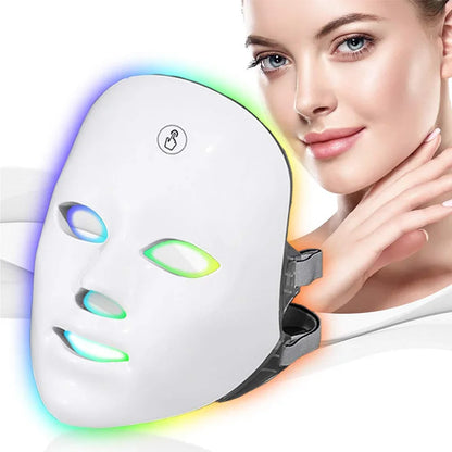 7 Colors Wireless Led Face Mask Therapy Photon USB Recharge Facial Mask For Anti Aging Skin Rejuvenation Skin Care Beauty Device