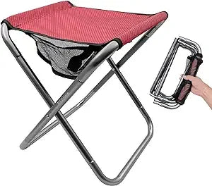 Folding Camping Stool Portable Aluminum Alloy Lightweight Foldable with Carry Bag for Fishing Outdoor Camping Hiking and BBQ