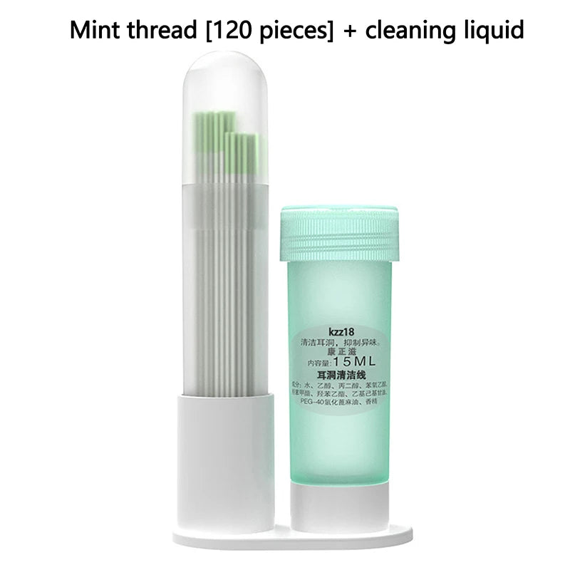 Cotton Thread Ear Hole Aftercare Tool Kit Disposable Earrings Hole Cleaner Pierced Ear Cleaning Set Solution Floss