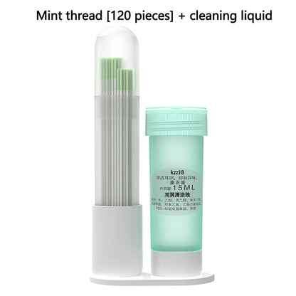 Cotton Thread Ear Hole Aftercare Tool Kit Disposable Earrings Hole Cleaner Pierced Ear Cleaning Set Solution Floss