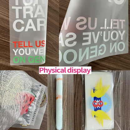 Custom Logo or Picture Iron On Heat transfer Stickers For Clothing DIY Washable T-Shirts Thermal Patch DTF Colorful Vinyl