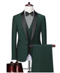 Black White Men Autumn Wedding Party Three Pieces Set Large Size Male Blazer Coat Pants and Vest Fashion Slim Fit Suit