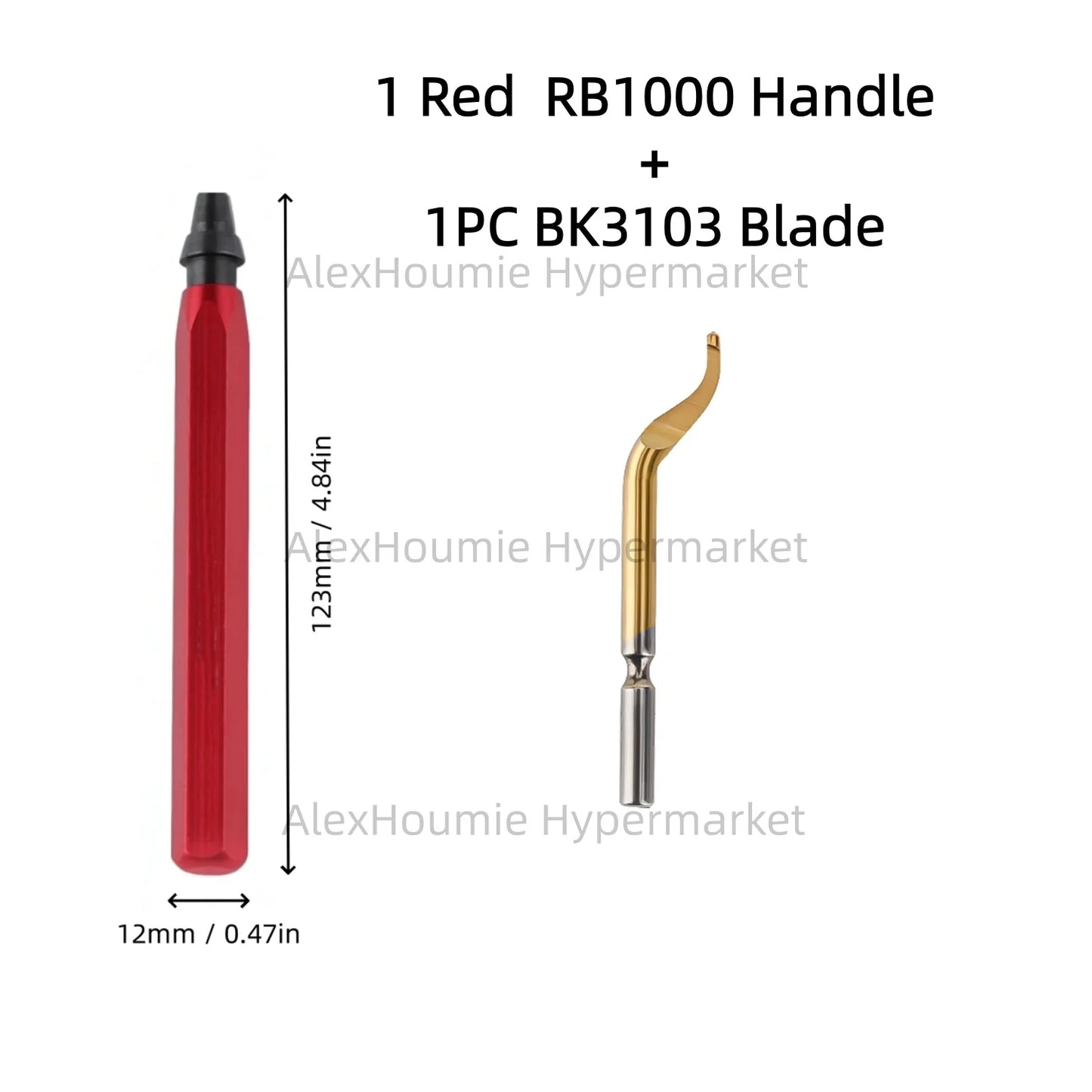 RB1000 Hand Metal Deburring Tool Red with 360 Degree Rotating Blades for 3D Printing Wood Metal Plastic Aluminum Copper Steel