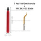 RB1000 Hand Metal Deburring Tool Red with 360 Degree Rotating Blades for 3D Printing Wood Metal Plastic Aluminum Copper Steel